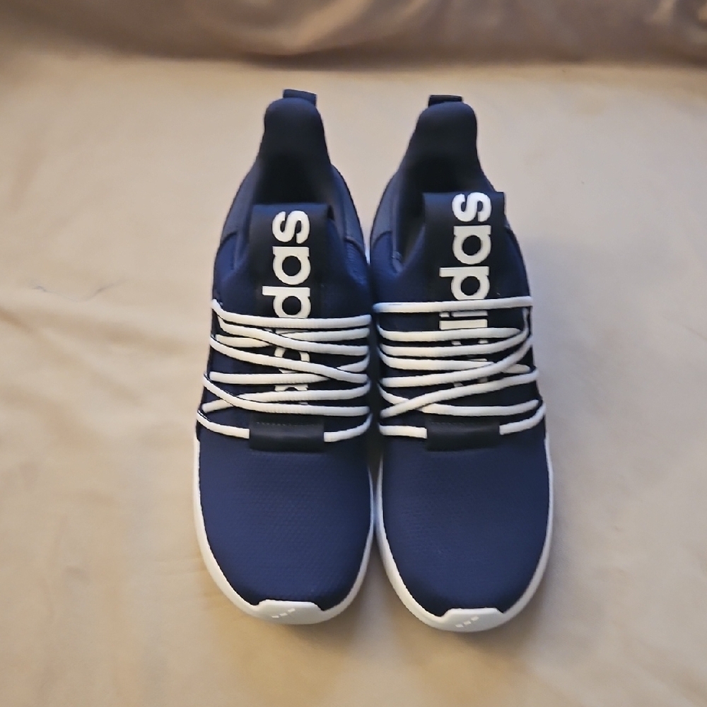 adidas Blue Sneakers with Unique Lacing and Breathable Upper